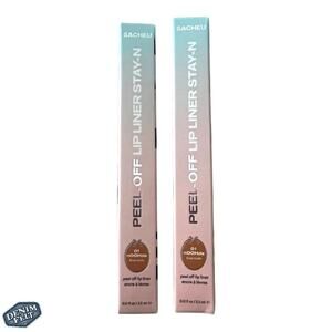 SACHEU BEAUTY 2 PACK!! LIP LINER STAY-N Peel-Off Lip Liner Stain BUNDLE | NOOHDE